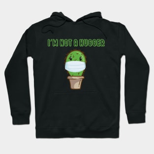 I’m Not a Hugger With A Cactus Graphic Illustration Hoodie